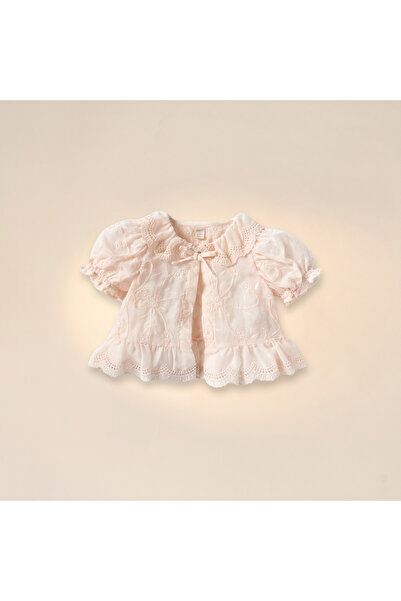 giggles Floral Embroidered Sleeveless Dress and Bolero Jacket Set