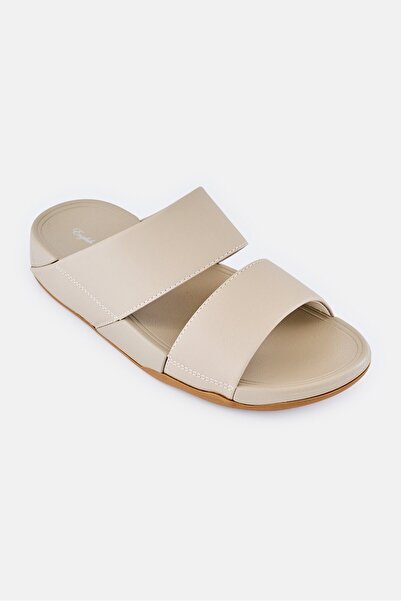 English Laundry Men 2 Strap Slip On Arabic Sandals, Beige