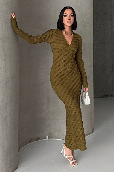 CİDDE Rochie cu volane cu decolteu în V pentru femei