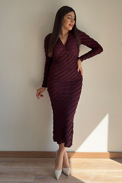 CİDDE Rochie cu volane cu decolteu în V pentru femei