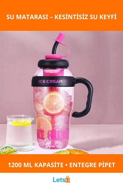 Letsii 1200 ml Capacity Water Bottle with Strainer Stylish and Ergonomic