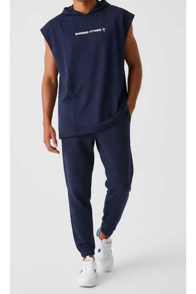 bumerangspor Erkek %100 Pamuk Oversize Kapüşonlu Kolsuz Tişört