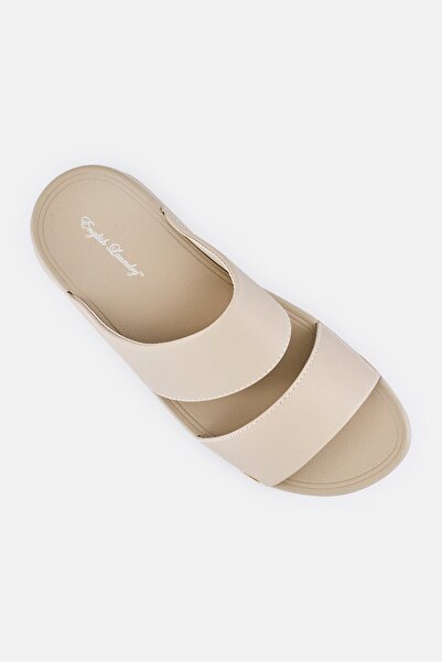 English Laundry Men 2 Strap Slip On Arabic Sandals, Beige