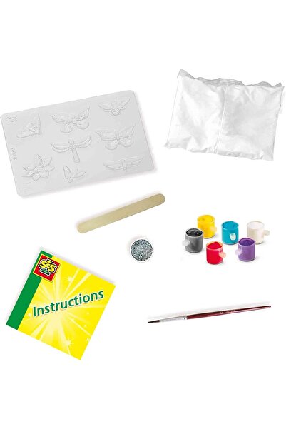 SES Creative Glitter Plaster Casting and Painting Set - Butterfly, Multicolor