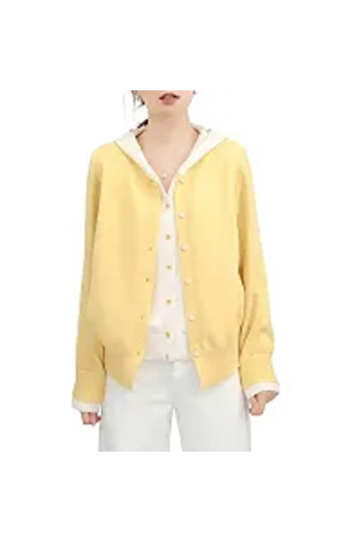 dorbe Cozy Everyday Button-Up Fake 2 Piece Hoodie Style Women Cardigan