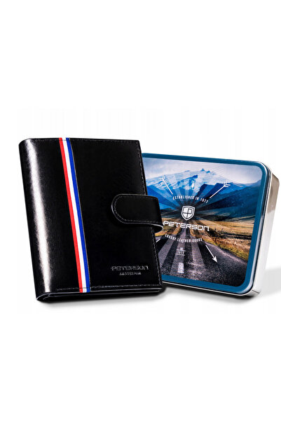 Other Large men's leather wallet with snap closure - Peterson