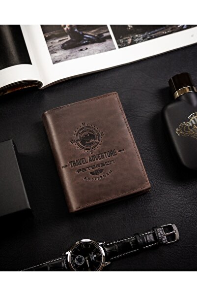 Other Large, vertical men's wallet made of genuine leather - Peterson