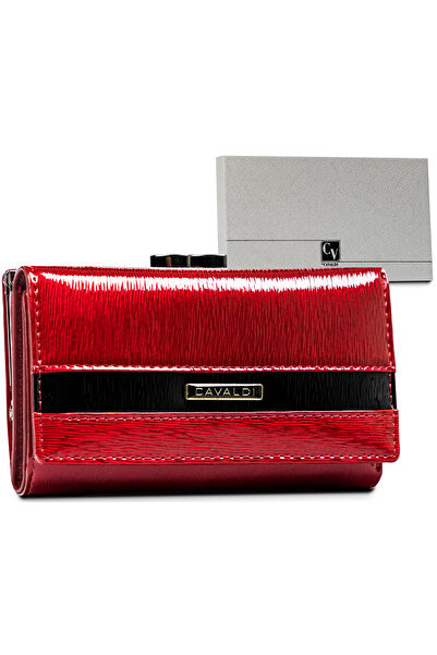 Other Large women's wallet made of genuine leather with a snap and clasp - 4U Cavaldi