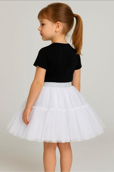 Gala fustă pentru fetiță cu șase volane tutu