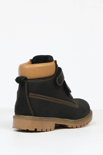 Hammer Jack Genuine Leather Black Unisex Kids Boots & Booties 1101-F