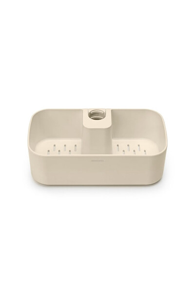 Brabantia Organizator de duș 1006272, 7,5x13,3x24,4 cm, Partea de jos cu orificii pentru apă, Rezistent la coroziune, Bej