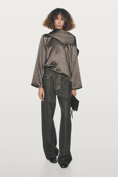 Massimo Dutti Straight fit yüksek bel jean