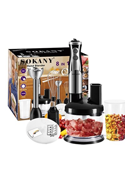 SOKANY 8-In-1 Multifunctional Food Processor Hand Blender, Chopper, Mixer, 70...