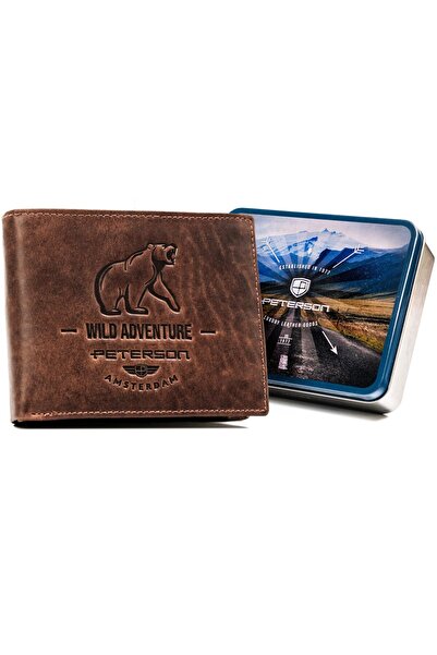 Other Large men's leather wallet with decorative embossing - Peterson