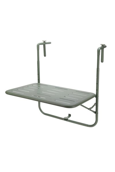 Koopman Ambiance hanging balcony table – 60x43 cm, green metal