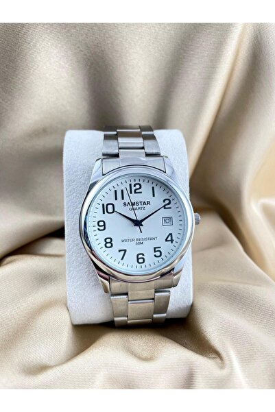 Samstar SMSTR13 Rakamlı Takvimli Klasik Metal Erkek Kol Saati