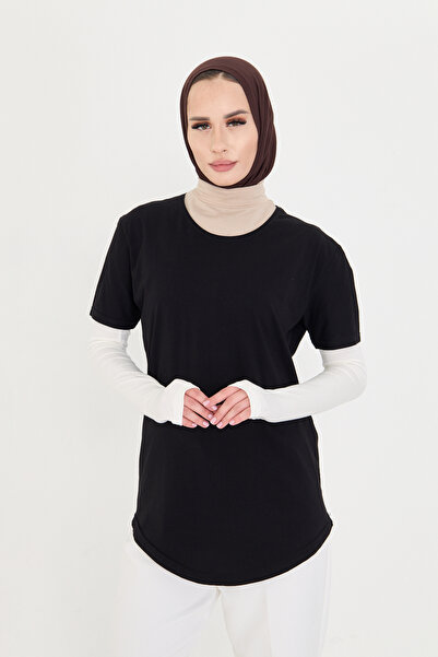 HÜRREMBONE SARAYDAN GELEN GÜZELLİK Mânecă pentru hijab cremă, cu închidere pr...