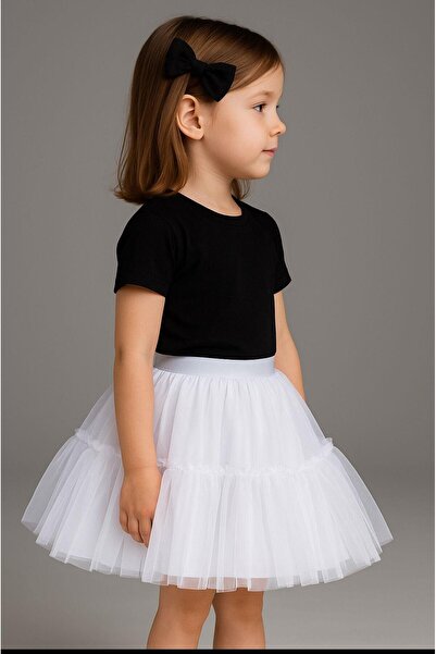 Gala fustă pentru fetiță cu șase volane tutu