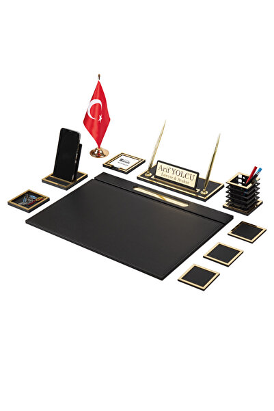 Makroofis Lina Sümen Takımı 11 Parça Siyah Full Set