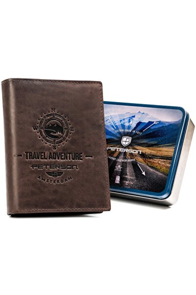 Other Large, vertical men's wallet made of genuine leather - Peterson