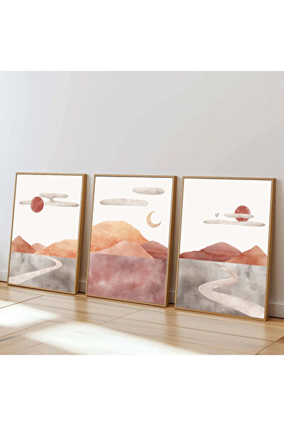 Dekorsiahome Σετ τραπεζιού κουζίνας σαλονιού 3 τεμαχίων με ξύλινο σκελετό SET...