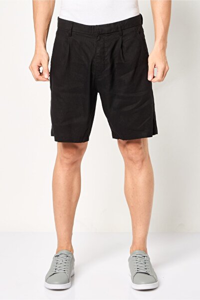 Kenneth Cole Men Regular Solid Basic Shorts, Black