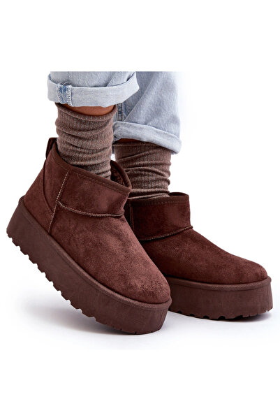 BOTO Cizme calduroase cu platforma maro Corcoran 41