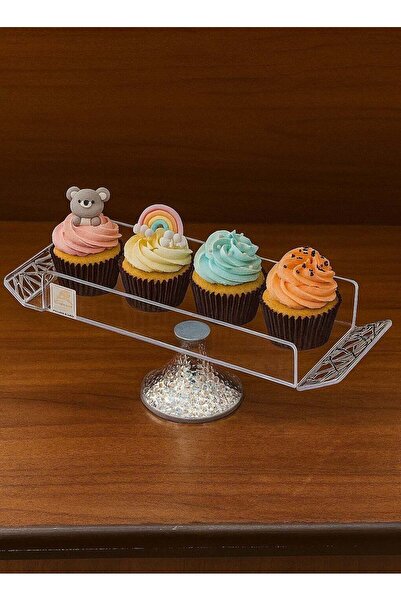 ALQANNAS Acrylic serving dishes with a base | Elegant design for desserts, very high quality