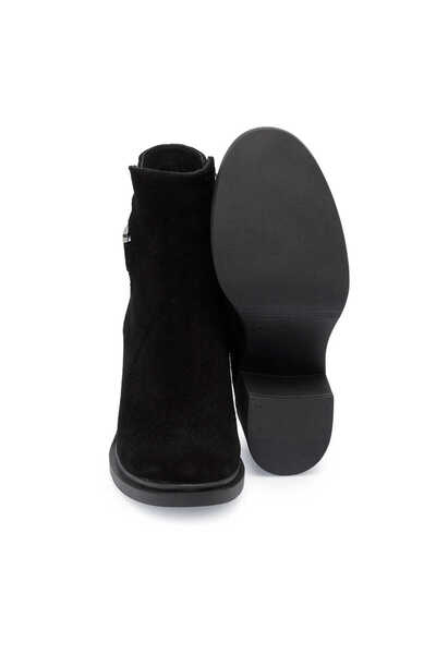 Tergan Siyah Hakiki Süet Deri Kadın Casual Bot - K24K1BT67746-A01