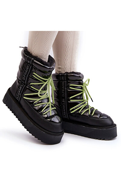 D.Franklin Cizme de zăpadă pentru femei pe o talpă groasă vegană dfranklin df...