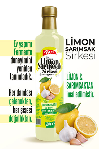 Paşa Kuruyemiş Limon Sarımsak Sirkesi 500 ml