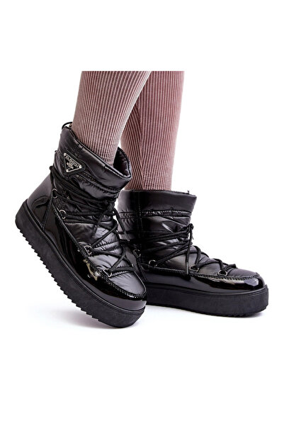 BOTO Bocanci zăpadă femei Negru Fleure 37