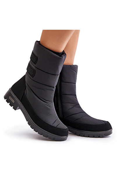 BOTO Cizme De Zăpadă Femei Cu Fermuar Progress PROGJ-21-16 Negre 39