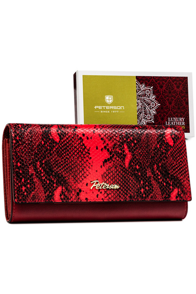 Other Large women's wallet with a snakeskin pattern - Peterson