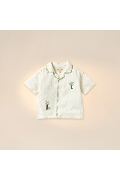 Juniors Embroidered Shirt and Shorts Set