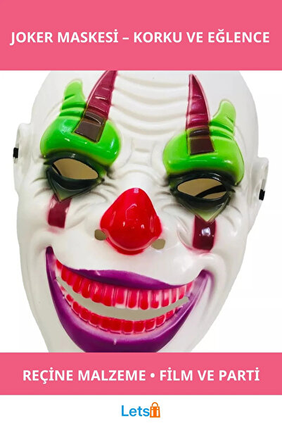 Letsii قناع الجوكر المخيف ذو الطابع المجنوني