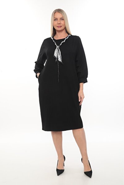 zitex Modal Fabric Dress with Scarf Detail