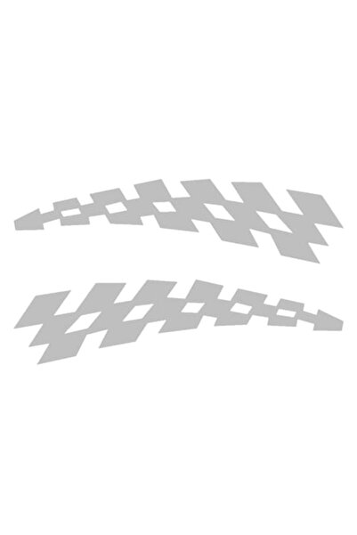 Oracal Set 2 stickere auto decorative, steag de curse, carouri, 40cm, gri