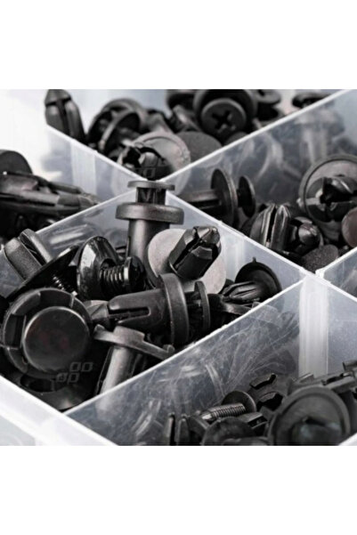 zola Σετ 620 κλιπ αυτοκινήτου γενικής χρήσης, διαφορετικών μεγεθών και τύπων καρφιτσών, πλαστικό, μαύρο