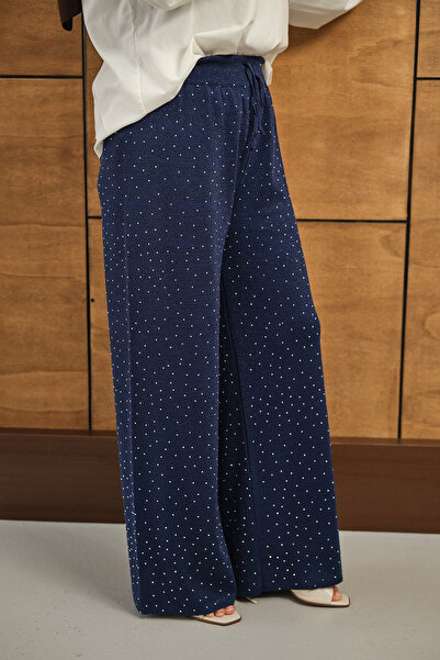 LOCCO Жіночі джинси з камінням, сині