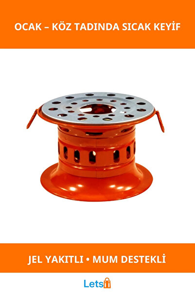 Letsii Nostaljik Osmanlı Ocağı Jel Yakıtlı Portatif Mutfak Ocak Seti