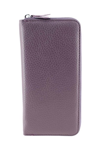 HASSION - Women's wallet made of genuine leather B02 violet