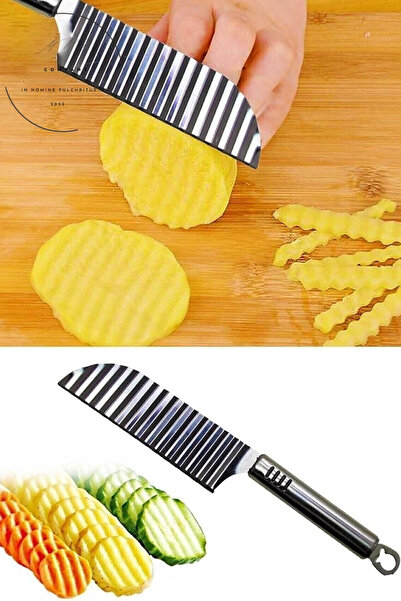 Genel Markalar Cips Patates Doğrayıcı Şekilli Şebze ve Meyve Dilimleyici Bıca...