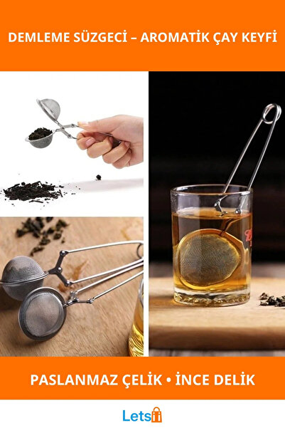 Letsii مصفاة تحضير شاي الأعشاب مريحة من الفولاذ المقاوم للصدأ