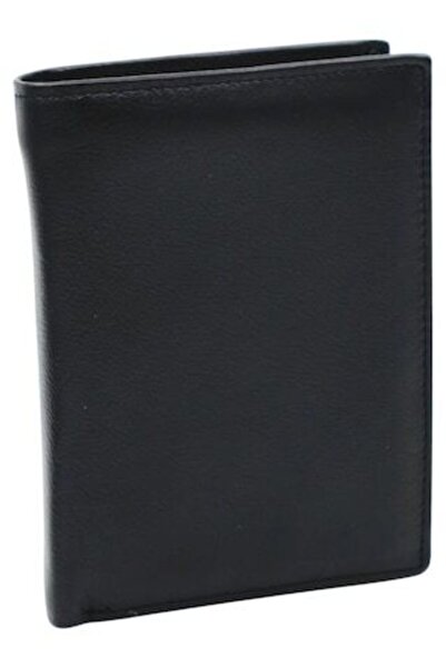HASSION Men's wallet, genuine leather, model 60288 (black)