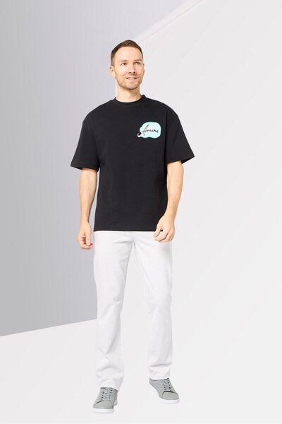 Amiri Men Crew Neck Short Sleeve Brand Logo T-Shirt, Black