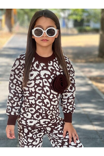 ALPİDS 2-Piece Rose-Detail Knitwear Girl's Set