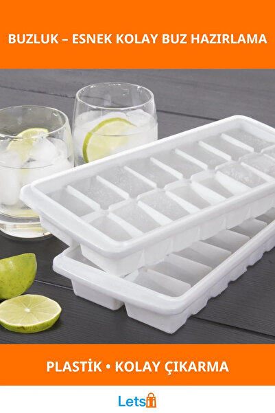 Letsii حافظة ثلج بلاستيكية مرنة بيضاء لتبريد مشروباتك