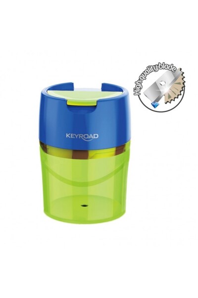 KEYROAD Ascuțitoare dublă Robby KR971297, 2 găuri, plastic, cu rezervor, dive...