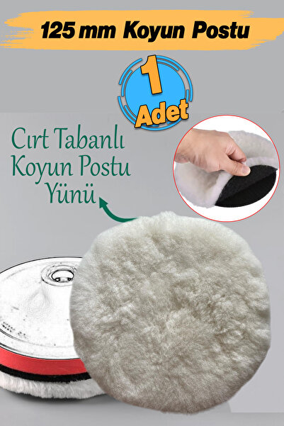 Badem10 ( 1 Adet ) Koyun Postu Pedi Ø 125 mm Pasta Cila Polisaj Süngeri Cırt ...